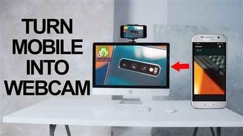 How can I use my phone as a webcam via USB?