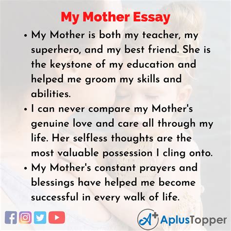 How can I write about my mother?