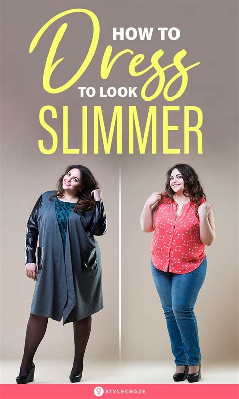 How can a plus size woman look thinner?