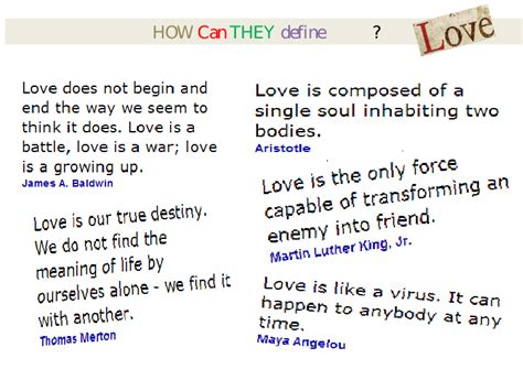 How can you define love?