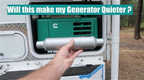 How can you make a generator quieter?