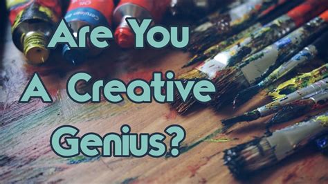 How can you tell a creative genius?