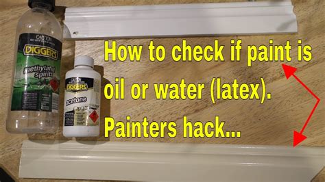 How can you tell if paint is oil or water based?