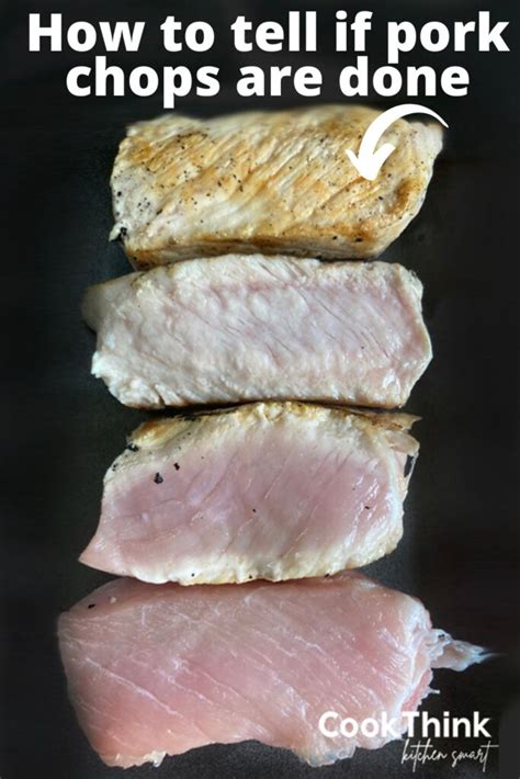 How can you tell if pork is done without a thermometer?
