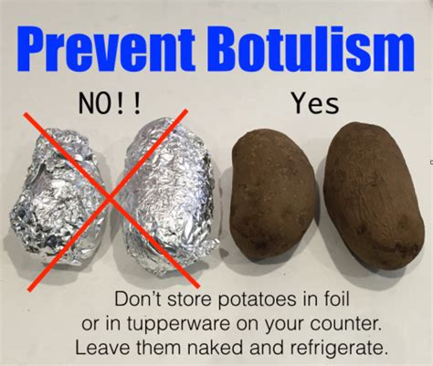 How common is botulism in potatoes?