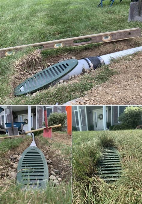 How deep should a French drain be buried?