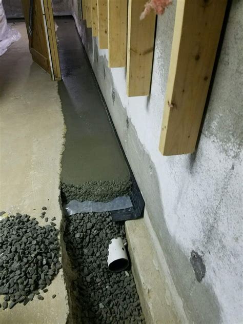 How deep should a French drain be in a basement?