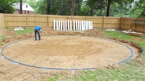 How deep should the sand be under a pool?