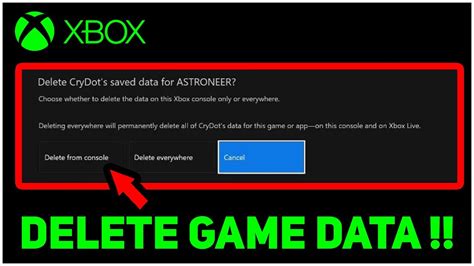 How delete all Xbox data?