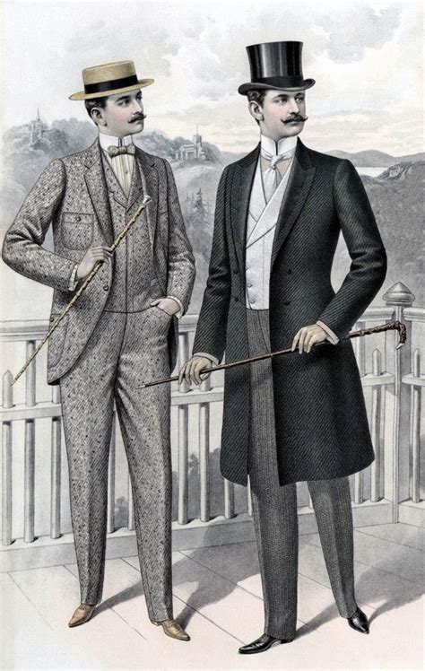 How did men dress in 1895?