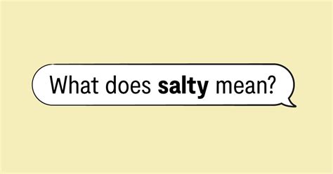 How did salty become slang?