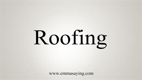 How do Americans say roof?