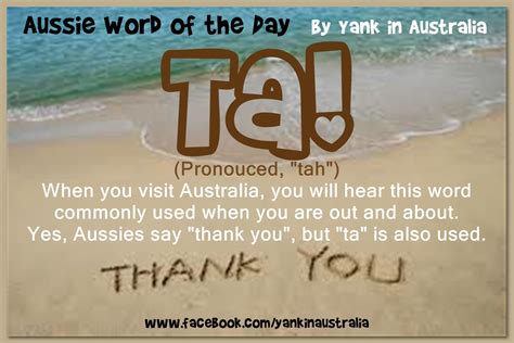 How do Aussies say thank you?