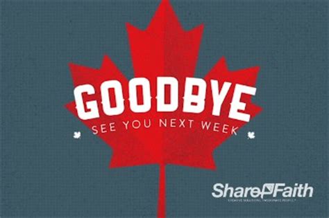 How do Canadians say goodbye?