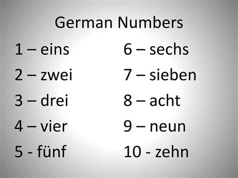 How do Germans say 9?