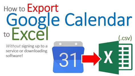 How do I Export a calendar to excel?