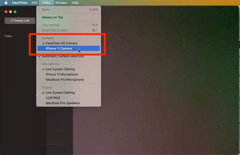 How do I FaceTime my iPhone camera on my Mac?