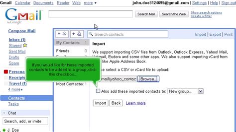 How do I Import Contacts into Gmail?