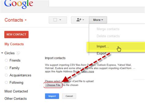 How do I Import contacts from VCF to Gmail?
