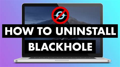 How do I Uninstall BlackHole on Mac?