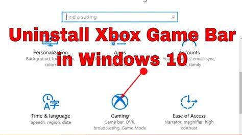 How do I Uninstall Xbox game bar?