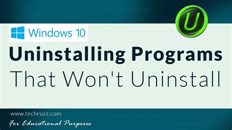 How do I Uninstall a program that won't Uninstall?
