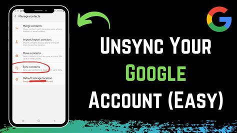 How do I Unsync my Google account?