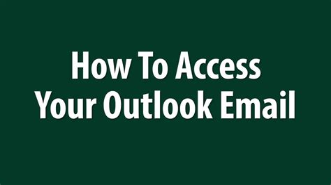 How do I access my Outlook email without password?