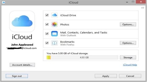 How do I access my iCloud storage?
