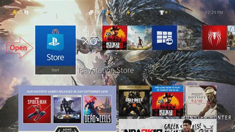 How do I access the PS4 store?