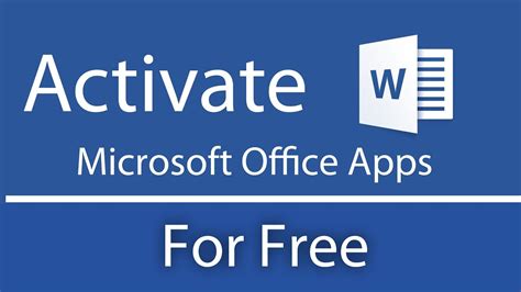 How do I activate Microsoft Word for free?