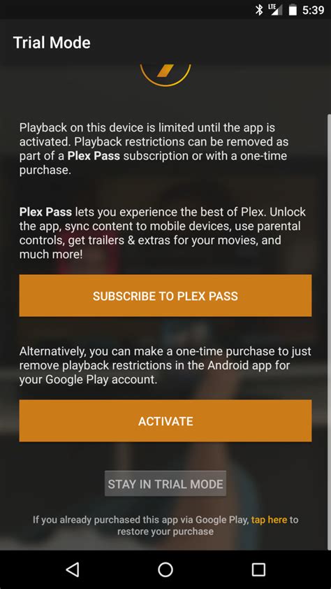 How do I activate Plex for free?