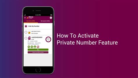 How do I activate private number calling?