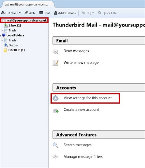 How do I add IMAP to Thunderbird?