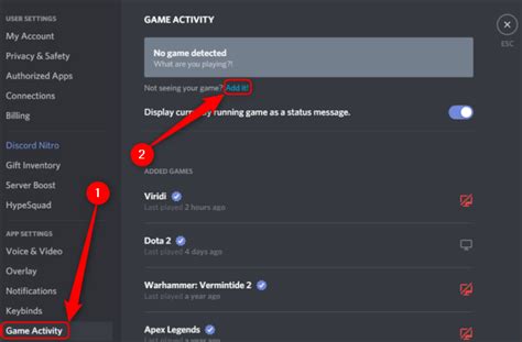 How do I add a game stream to Discord?