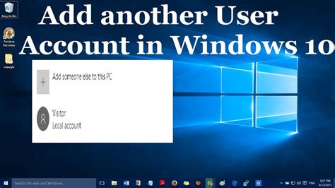 How do I add a second Microsoft account to my laptop?