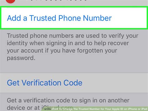 How do I add a trusted number to my iPhone?