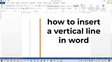 How do I add a vertical line to a column?