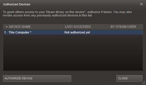 How do I add an authorized device to Steam?