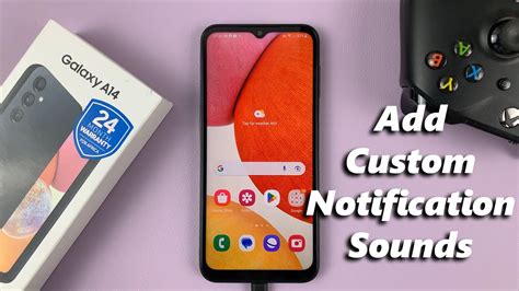 How do I add custom notification sounds to my Samsung A14?