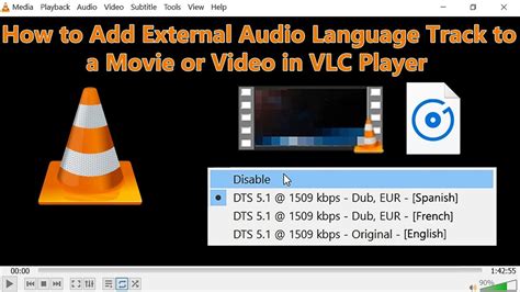 How do I add external audio to VLC?