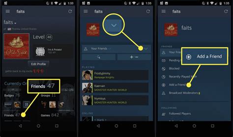 How do I add friends on Steam Mobile App?