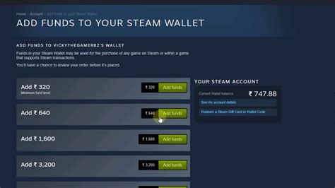 How do I add money to my Steam wallet?