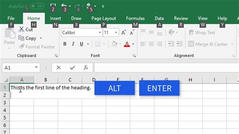 How do I add multiple lines in an Excel cell?