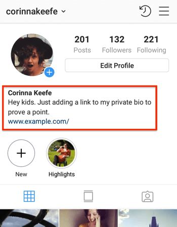 How do I add my Twitter link to Instagram?