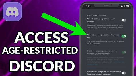 How do I age restrict Discord?