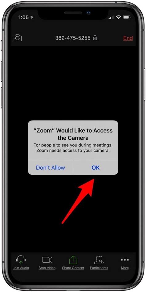 How do I allow Zoom to access my camera on my iPhone?