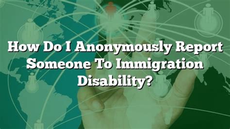 How do I anonymously report someone to immigration Australia?