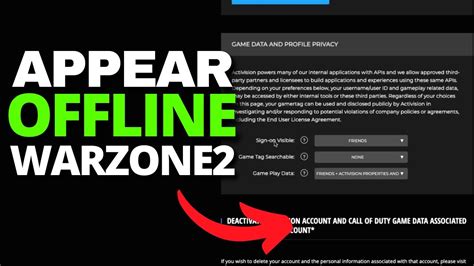 How do I appear offline in warzone PS5?