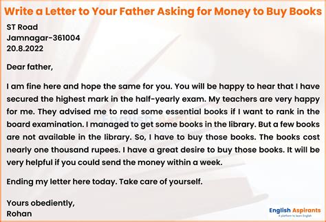 How do I ask my dad for money?
